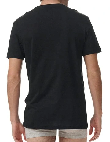 Active Core Cotton V-Neck T-Shirt 3 Pack in Black