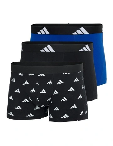 Active Flex Cotton Trunk Underwear 3 Pack in Multi