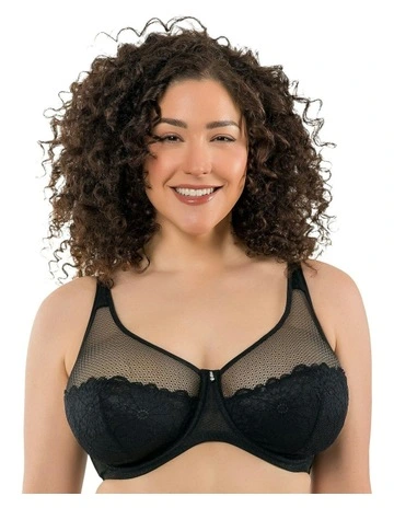 Luxlacy Unlined Wired Full Coverage Bra in Black