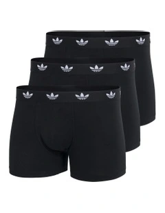 Comfort Flex Cotton Trunk 3 Pack in Black
