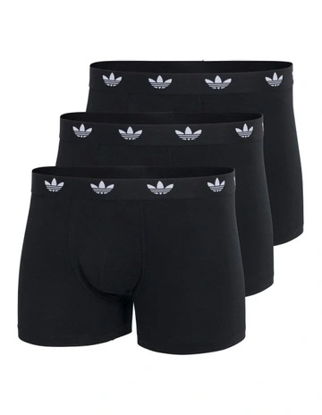 Comfort Flex Cotton Trunk 3 Pack in Black