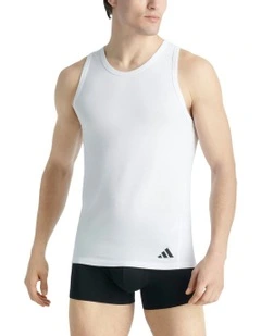 Active Flex Cotton Ergonomic Tank Top 2 Pack in White
