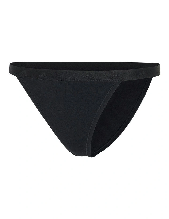 Active Essentials Cotton String Bikini Brief in Black image 5