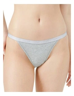 Active Essentials Cotton String Bikini Brief in Grey