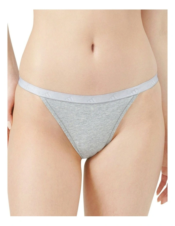 Active Essentials Cotton String Bikini Brief in Grey image 1