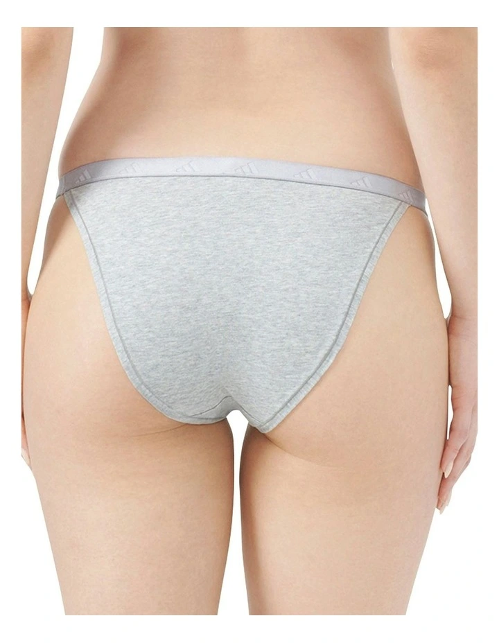 Active Essentials Cotton String Bikini Brief in Grey image 2