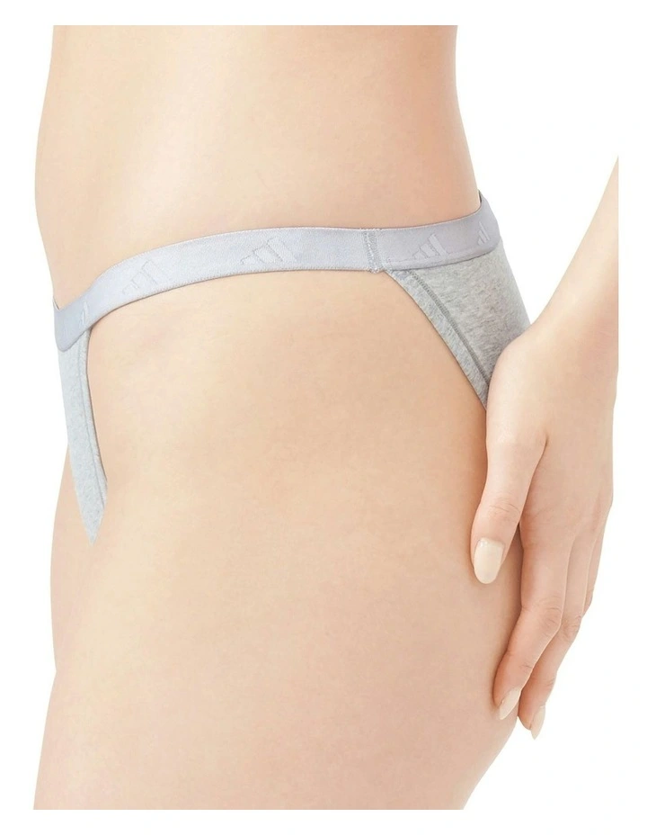 Active Essentials Cotton String Bikini Brief in Grey image 3