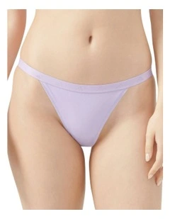 Active Essentials Cotton String Bikini Brief in Powder Plum
