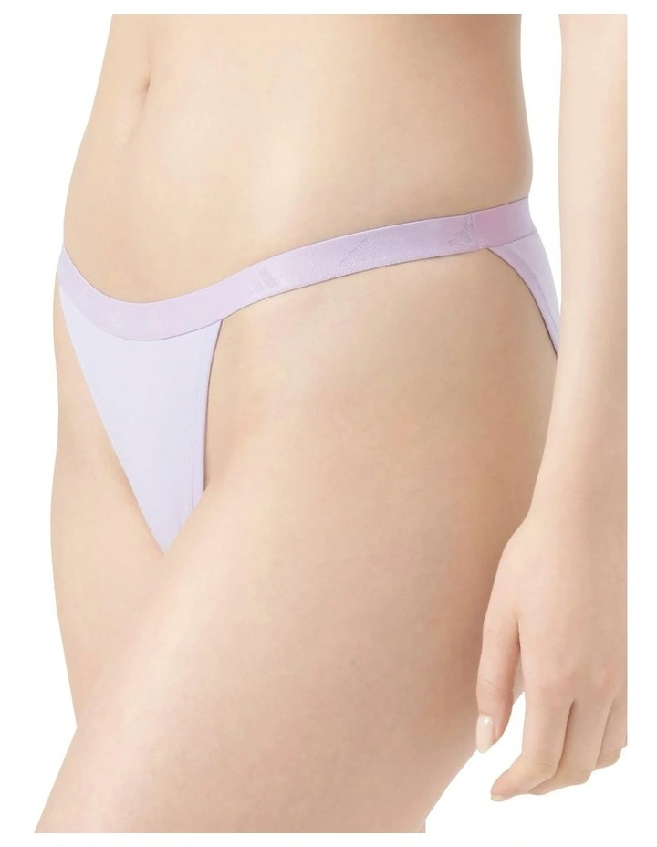 Active Essentials Cotton String Bikini Brief in Powder Plum image 3