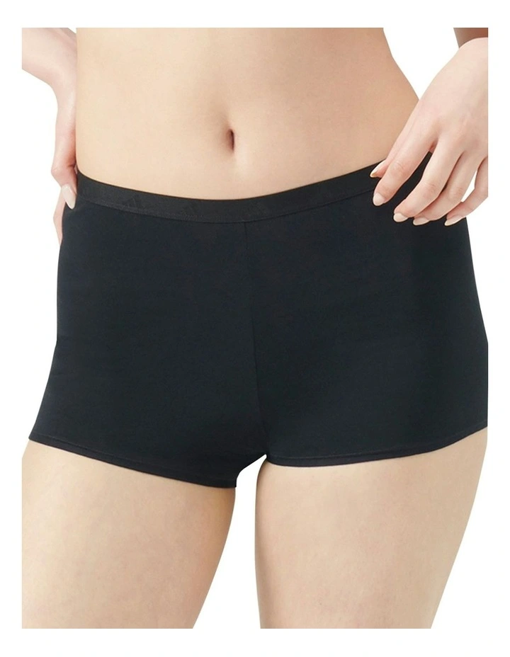 Active Essentials Cotton Shortie Underwear in Black image 1