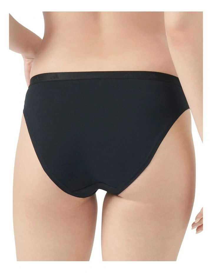Active Essentials Cotton High Leg Bikini Brief in Black image 2