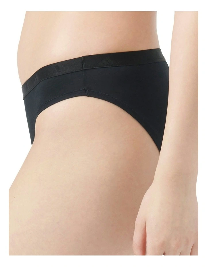 Active Essentials Cotton High Leg Bikini Brief in Black image 3