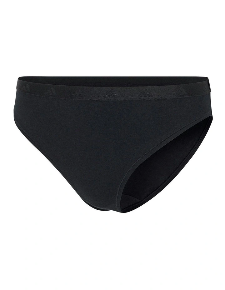 Active Essentials Cotton High Leg Bikini Brief in Black image 5
