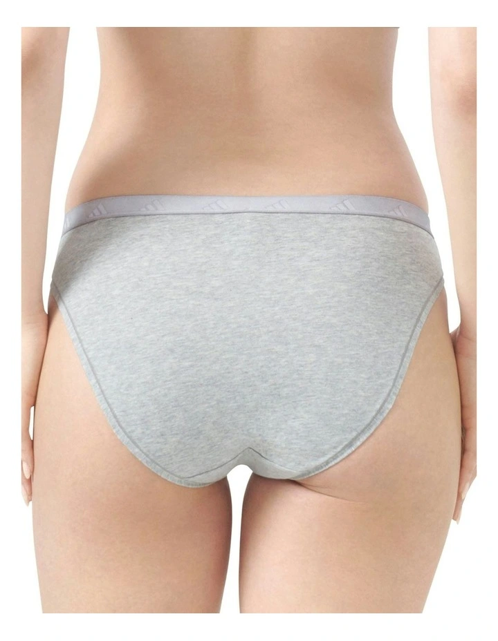 Active Essentials Cotton High Leg Bikini Brief in Grey image 2