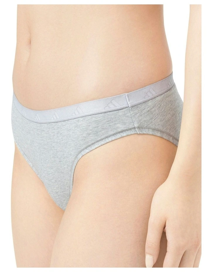 Active Essentials Cotton High Leg Bikini Brief in Grey image 3