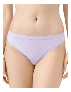 Active Essentials Cotton High Leg Bikini Brief in Powder Plum