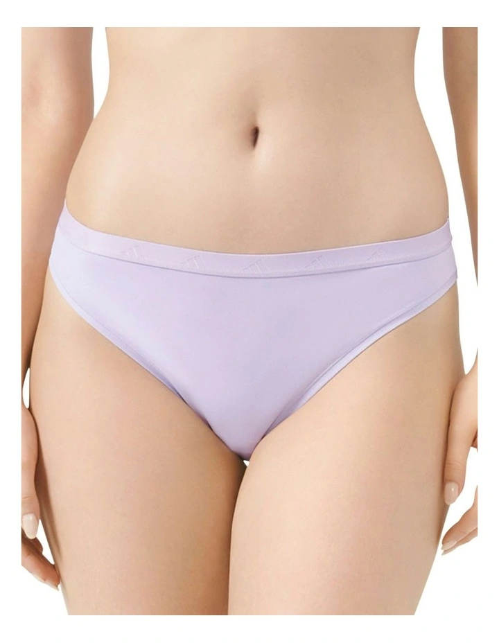 Active Essentials Cotton High Leg Bikini Brief in Powder Plum image 1