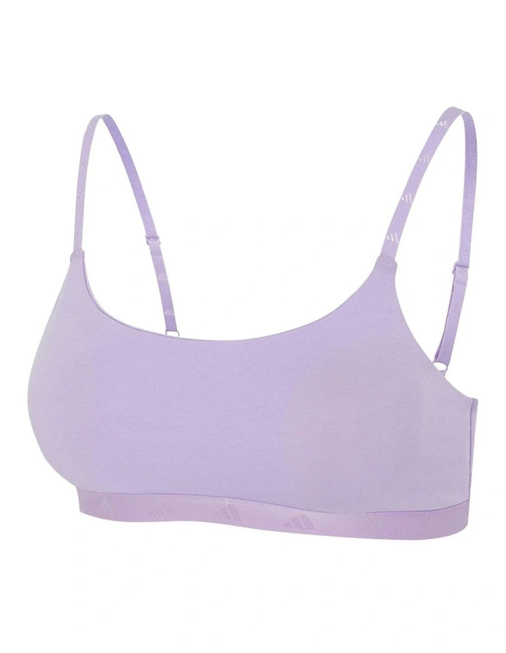 Active Essentials Wirefree Cotton Scoop Bralette in Powder Plum image 5