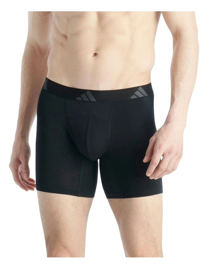 Active Flex Cotton Ergonomic Boxer Brief 2 Pack in Multi image 3