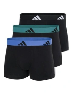 Active Flex Cotton Trunk 3 Pack in Multi