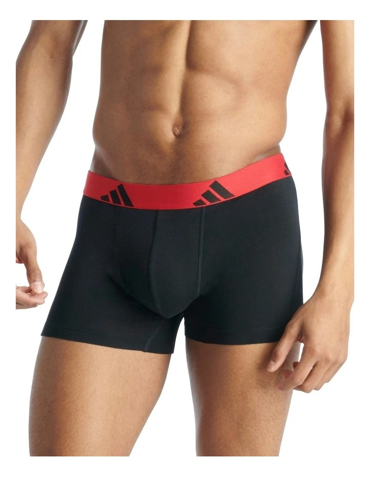 Active Flex Cotton Trunk 3 Pack in Multi image 2