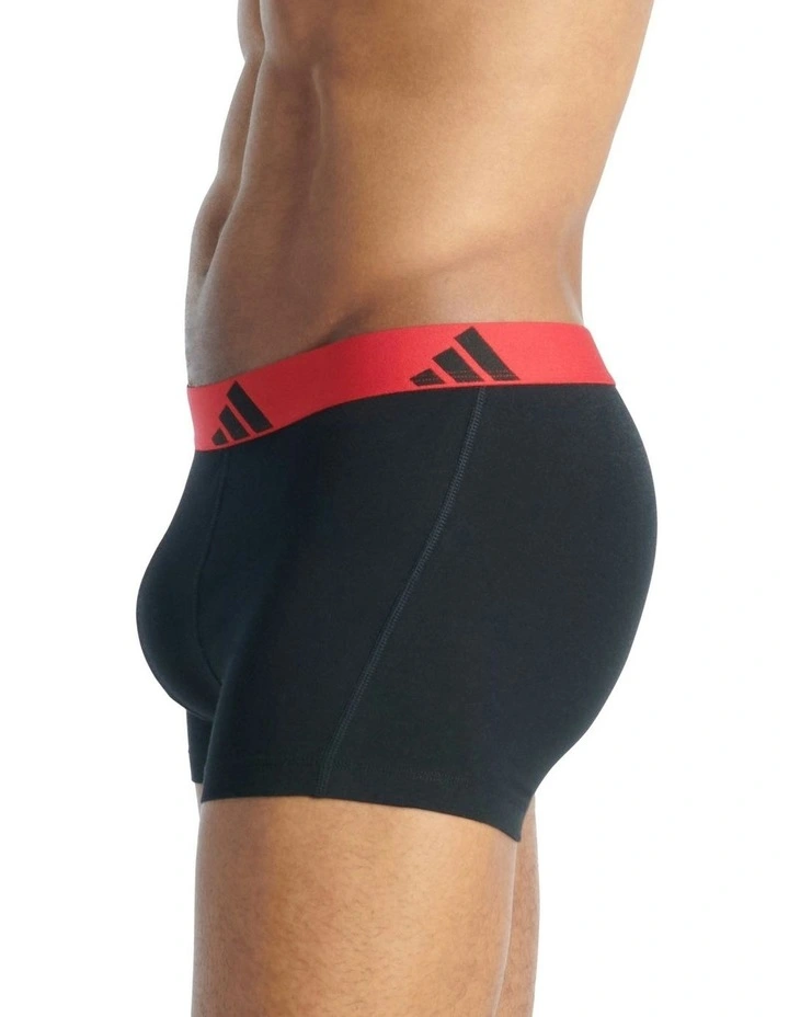 Active Flex Cotton Trunk 3 Pack in Multi image 3