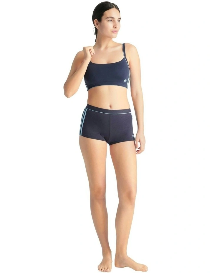 Adicolor Comfort Flex Cotton Scooped Wirefree Padded Bralette in Night Indigo image 4