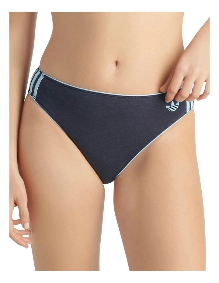 Adicolor Comfort Flex Cotton Bikini Brief Underwear in Night Indigo image 1