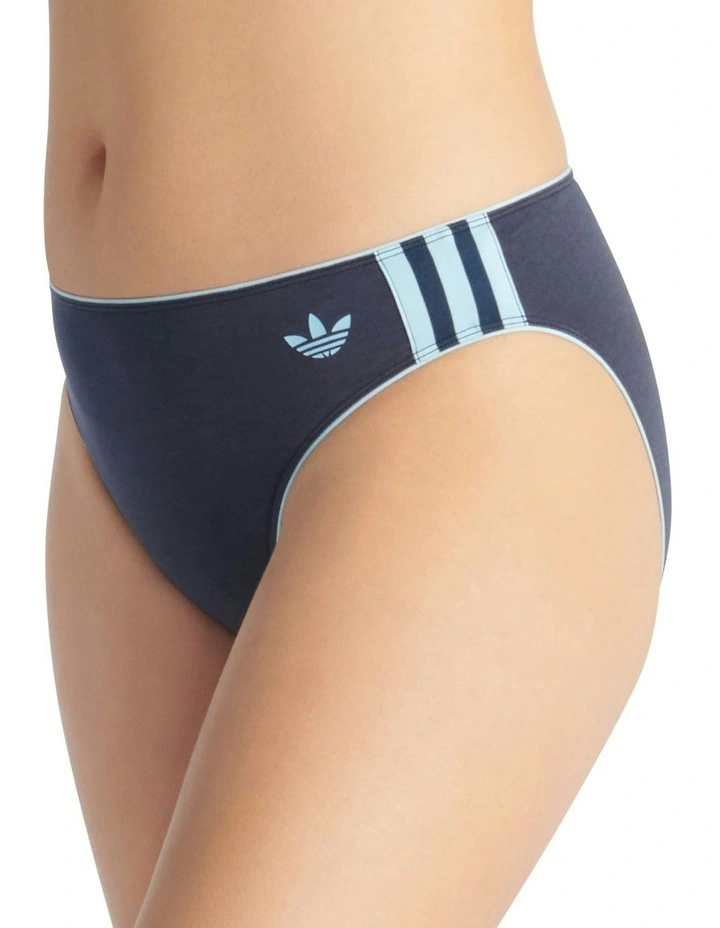 Adicolor Comfort Flex Cotton Bikini Brief Underwear in Night Indigo image 3