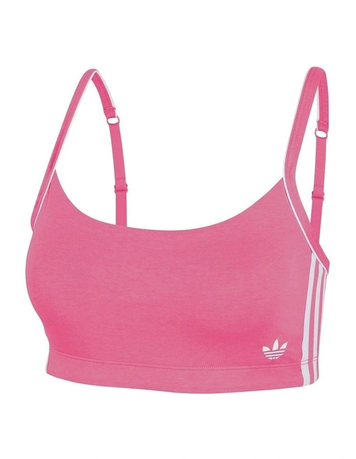 Adicolor Comfort Flex Cotton Scooped Wirefree Padded Bralette in Lucid Pink image 5