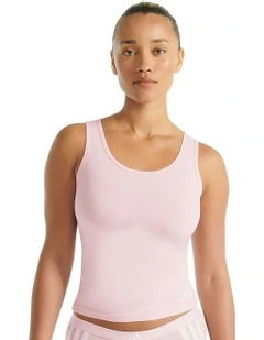 Active Essentials Cotton 3 Stripes Tank Top in Clear Pink