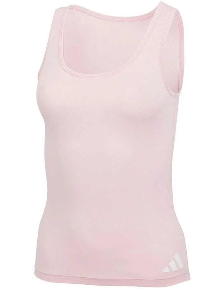 Active Essentials Cotton 3 Stripes Tank Top in Clear Pink image 6