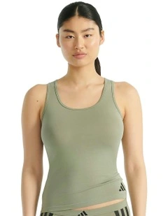 Active Essentials Cotton 3 Stripes Tank Top in Green