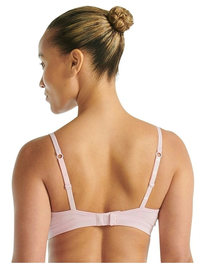 Active Essentials Cotton 3 Stripes Triangle Wrap Bralette in Clear Pink image 2