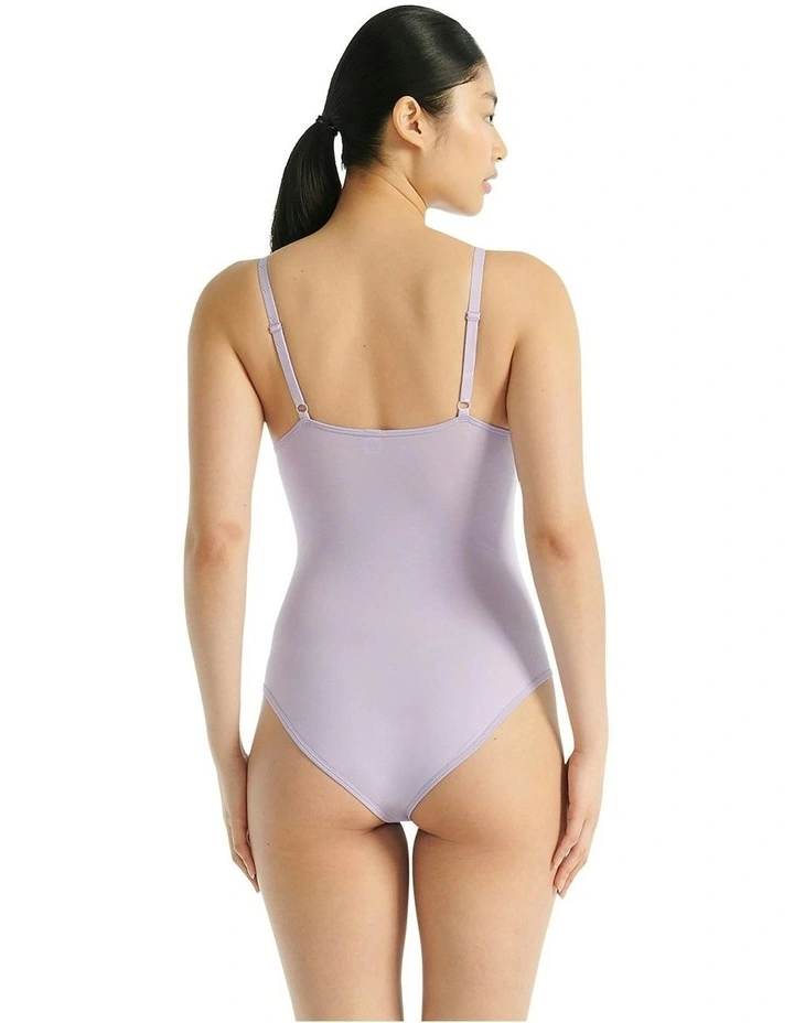 Active Essentials Cotton Underwear Bodysuit in Powder Plum image 2