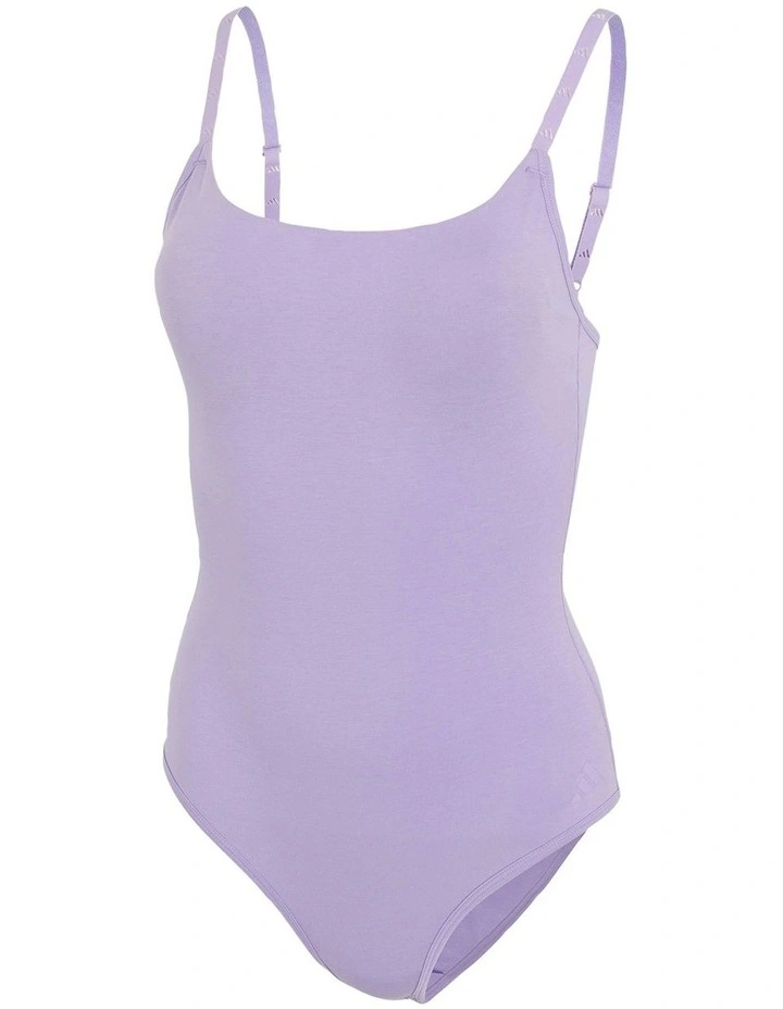Active Essentials Cotton Underwear Bodysuit in Powder Plum image 7