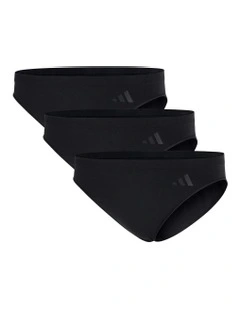 3 Pack Active Seamless Hipster Bikini Brief Underwear in Black