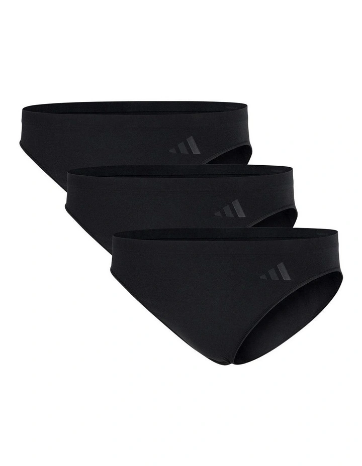 3 Pack Active Seamless Hipster Bikini Brief Underwear in Black image 1