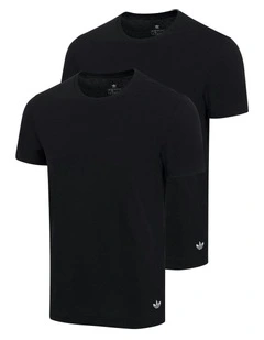 2 Pack Comfort Core Cotton Crew Neck T-Shirt in Black