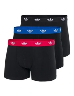 Comfort Flex Cotton Trunk Underwear 3 Pack in Assorted