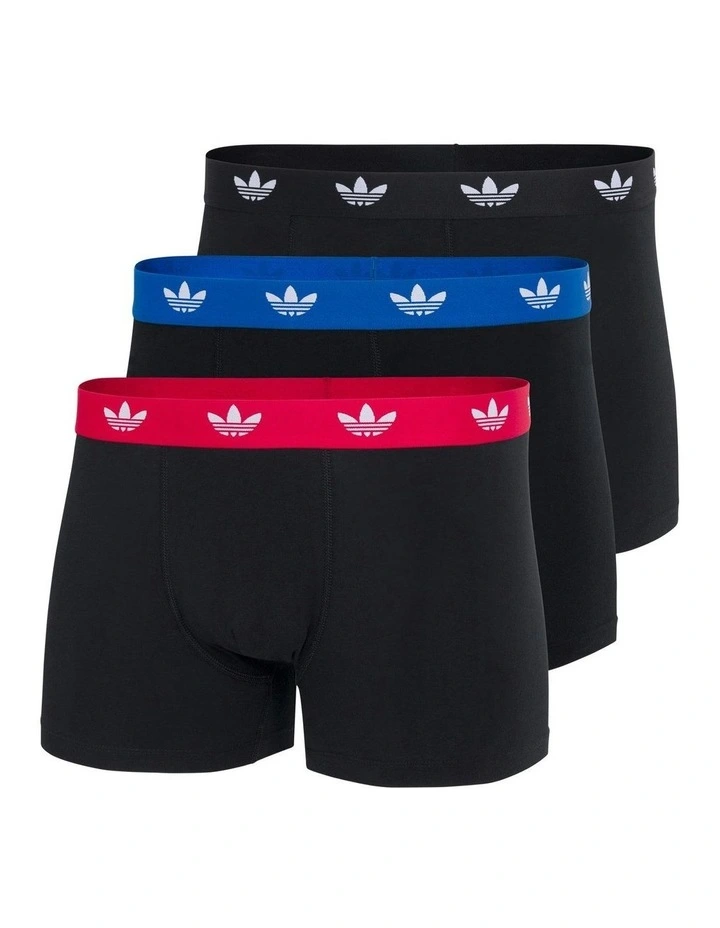 Comfort Flex Cotton Trunk Underwear 3 Pack in Assorted image 1