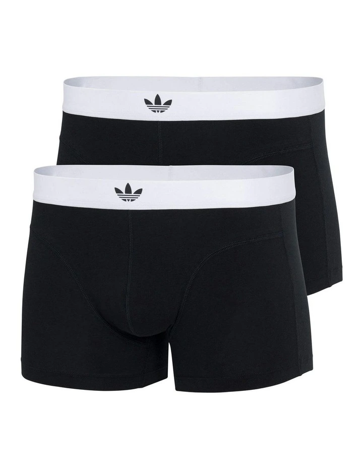 Comfort Flex Cotton Body Lines Underwear Trunk 2 Pack in Black image 1