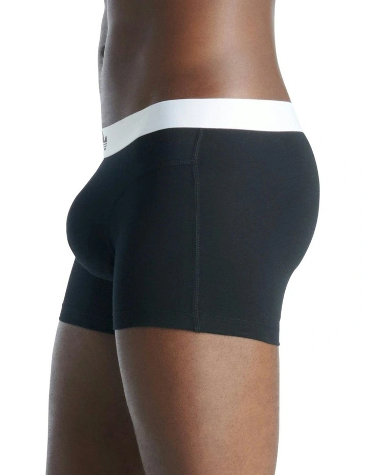 Comfort Flex Cotton Body Lines Underwear Trunk 2 Pack in Black image 4