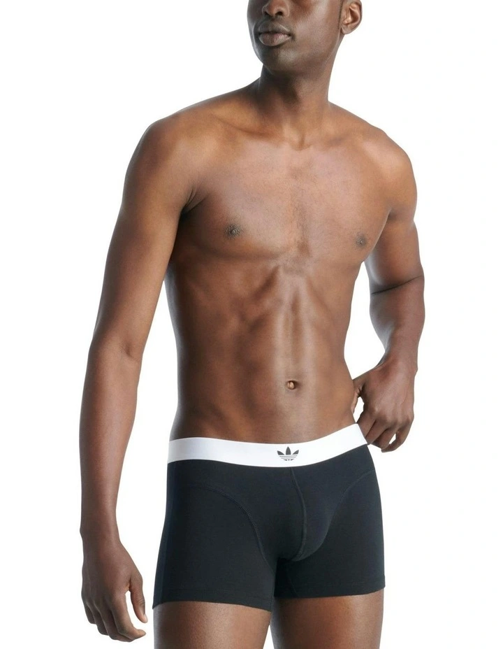 Comfort Flex Cotton Body Lines Underwear Trunk 2 Pack in Black image 5