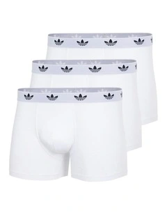 Comfort Flex Cotton Trunk Underwear 3 Pack in White