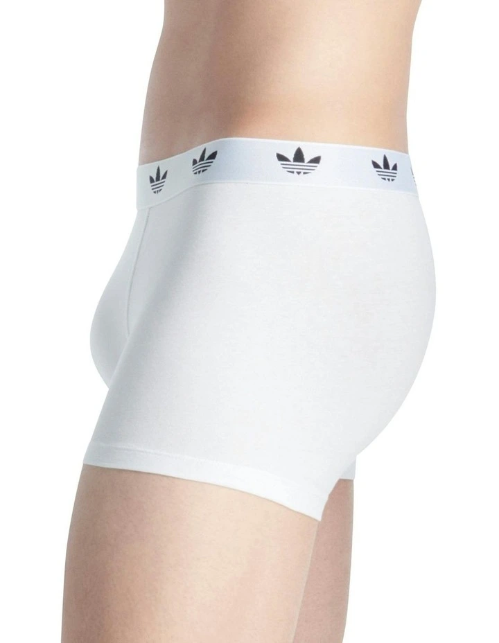 Comfort Flex Cotton Trunk Underwear 3 Pack in White image 4