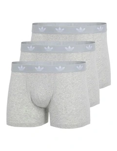 Comfort Flex Cotton Trunk Underwear 3 Pack in Heather Grey