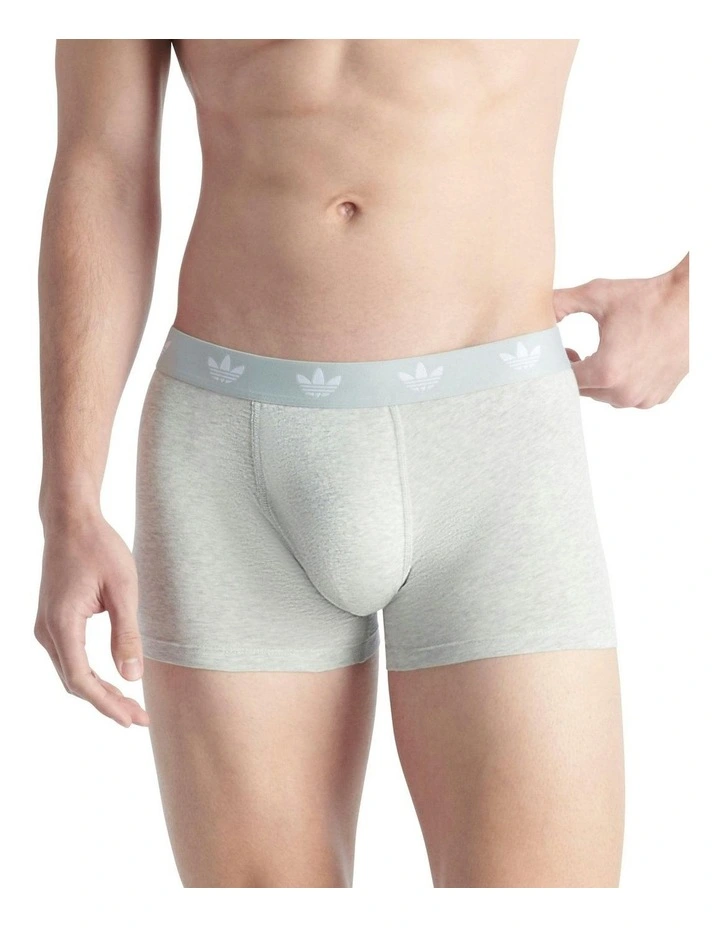 Comfort Flex Cotton Trunk Underwear 3 Pack in Heather Grey image 1