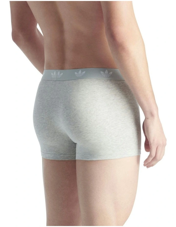 Comfort Flex Cotton Trunk Underwear 3 Pack in Heather Grey image 2