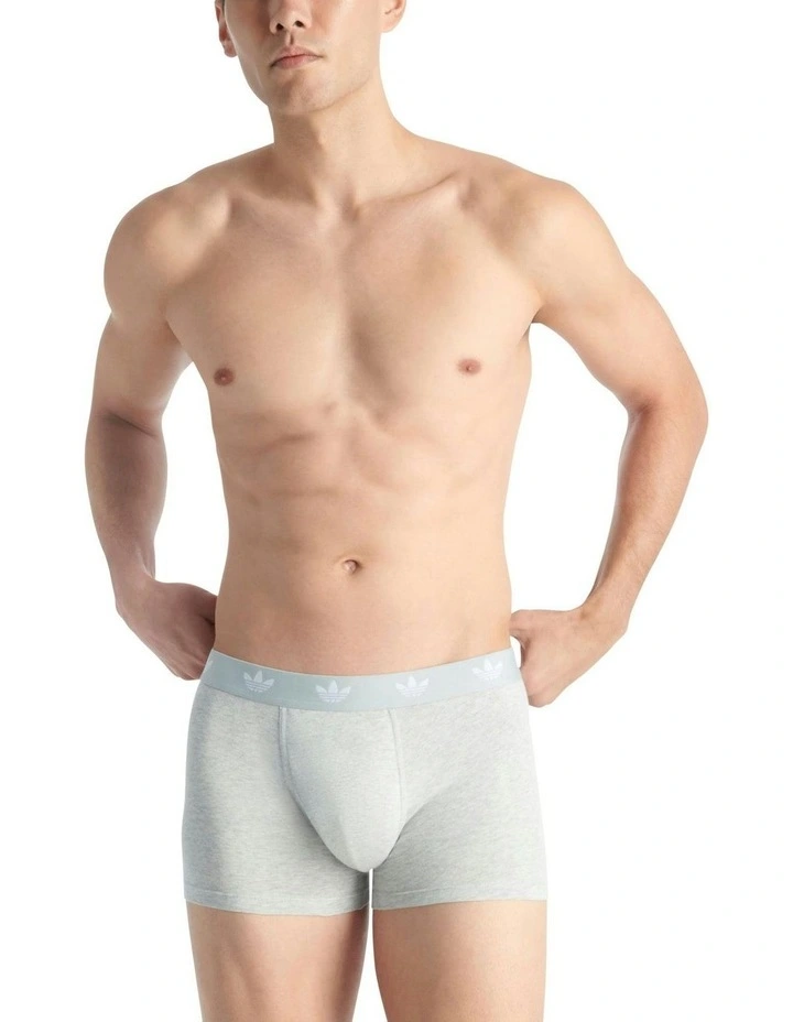 Comfort Flex Cotton Trunk Underwear 3 Pack in Heather Grey image 4